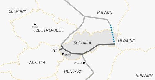 Газопровод, соединяющий Словакию с Польшей в рамках концепции северо-южного газового коридора ЕС
