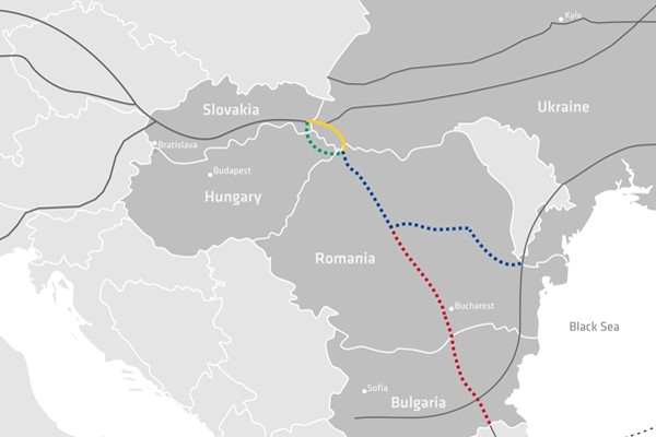Газопровод Eastring, соединяющий Словакию, Венгрию и Румынию с Болгарией для поставок газа из Турции в Европу